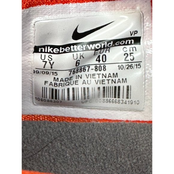 Nike Zoom KD Orange Silver Basketball Shoes US 7Y 768867-808 - Picture 12 of 12